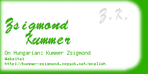zsigmond kummer business card